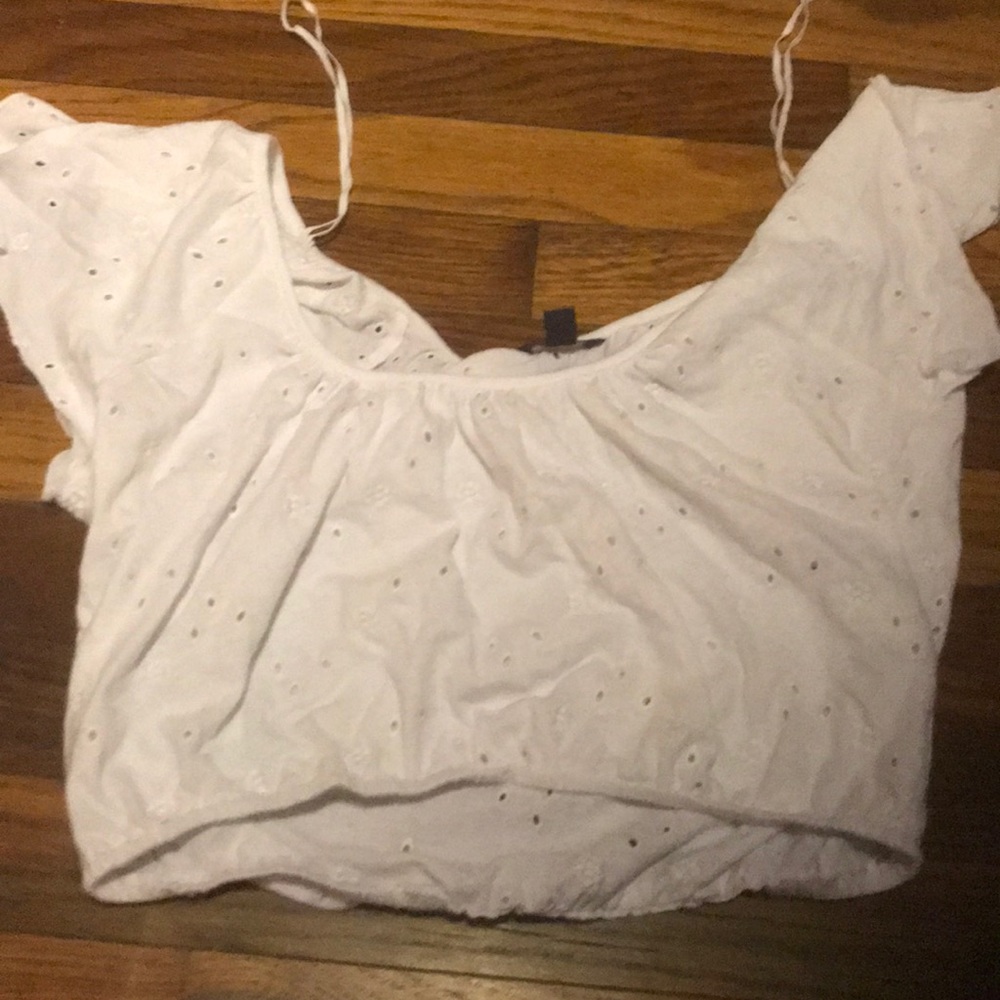 White crop top